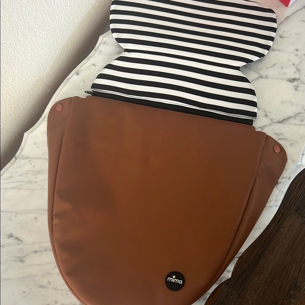 Smooth Brown Leather Baby Bag